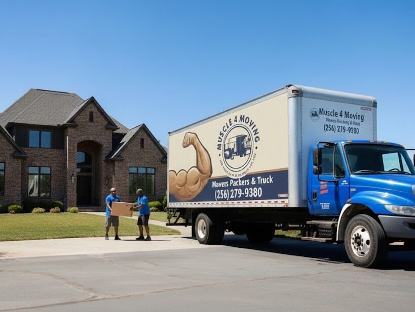 Muscle 4 Moving crew on a local residential move in Madison AL